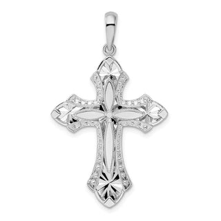 Sterling Silver Fleur de Lis w/Poem on Reverse Cross Pendant