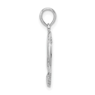 Sterling Silver Polished Jamaica 2 Jumping Dolphins Pendant