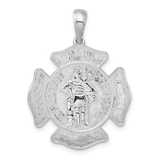 Sterling Silver St. Florian Fire Dept. Medal Pendant