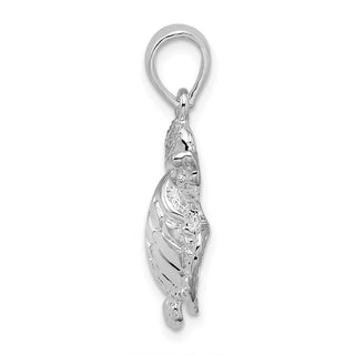 Sterling Silver Polished Sea Turtle Pendant QC10273