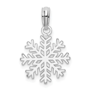 Sterling Silver Polished Cut-out Snowflake Pendant