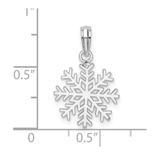 Sterling Silver Polished Cut-out Snowflake Pendant