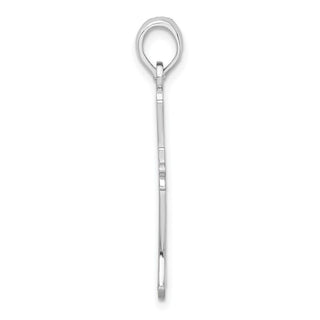 Sterling Silver Polished Pointed Ends Cut-out Cross Pendant