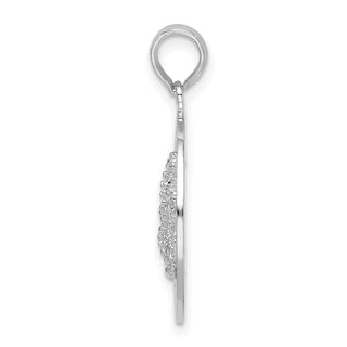 Sterling Silver Polished Port Aransas Circle w/Starfish Pendant