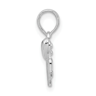 Sterling Silver Polished Mom w/Heart Pendant