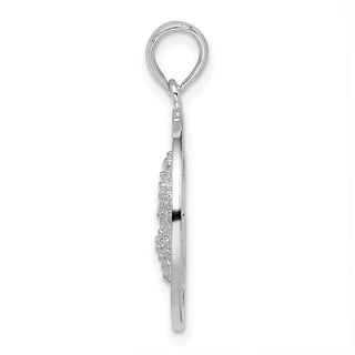 Sterling Silver Polished Sanibel Circle w/Starfish Pendant