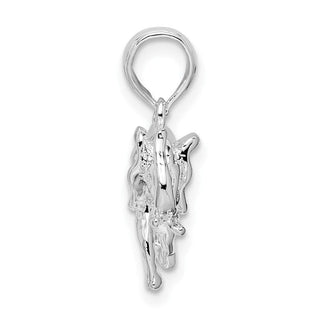 Sterling Silver Polished 3D Elephant Pendant