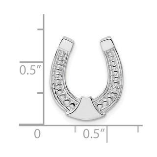 Sterling Silver Polished Horseshoe Chain Slide Pendant