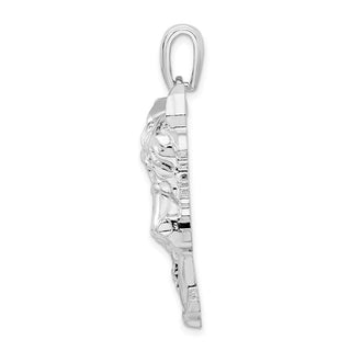 Sterling Silver Polished Large Horse Head Pendant QC10431
