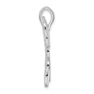 Sterling Silver Diamond-cut Cut-out Butterfly Pendant