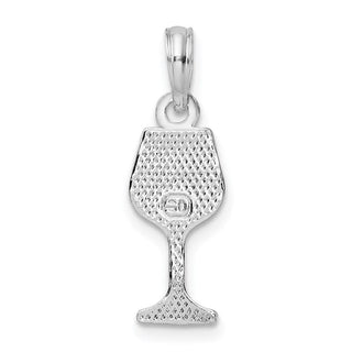 Sterling Silver Polished Wine Glass Pendant