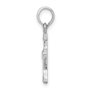 Sterling Silver Polished Wine Bottle Opener Pendant