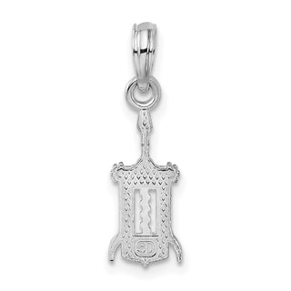 Sterling Silver Polished Wine Bottle Opener Pendant