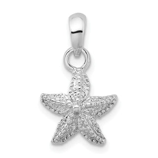 Sterling Silver Polished Starfish Pendant QC10468