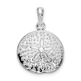 Sterling Silver Polished Sand Dollar Pendant QC10469