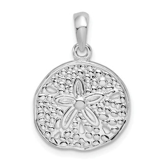 Sterling Silver Polished Sand Dollar Pendant QC10469