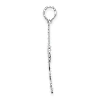 Sterling Silver Polished Heart Cross Pendant