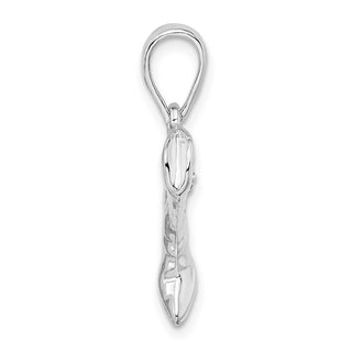 Sterling Silver Polished 3D Cowboy Boot Pendant