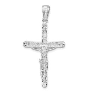 Sterling Silver Textured Crucifix Pendant