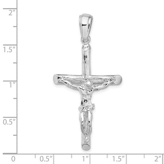 Sterling Silver Textured Crucifix Pendant