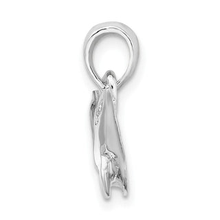 Sterling Silver Polished Dolphin Pendant QC10502