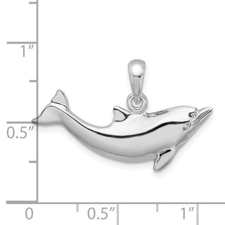 Sterling Silver Polished Dolphin Pendant QC10502