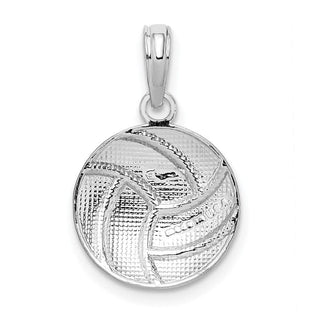 Sterling Silver Polished Volleyball Pendant QC10516