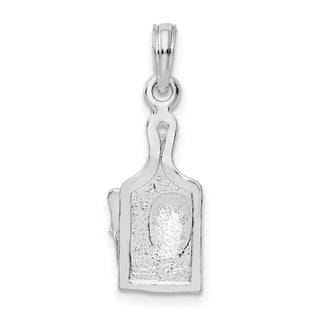 Sterling Silver Polished Cheese Board w/Knife Pendant