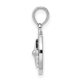 Sterling Silver Polished Mini Compass Pendant