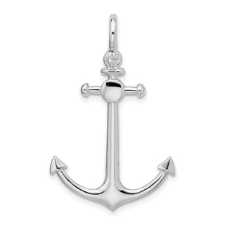 Sterling Silver Polished 3D Small Anchor Pendant