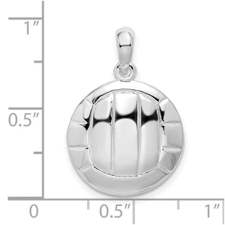 Sterling Silver Polished Volleyball Pendant QC10596