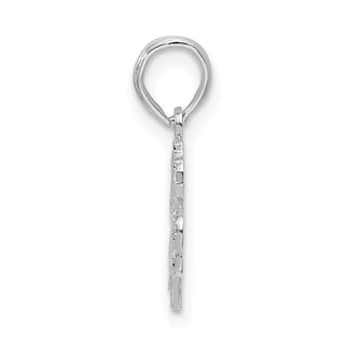 Sterling Silver Polished/Textured Shamrock Pendant