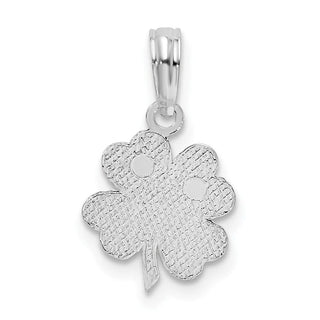 Sterling Silver Polished/Textured Shamrock Pendant