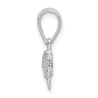 Sterling Silver Polished GOLF Tee and Club Pendant