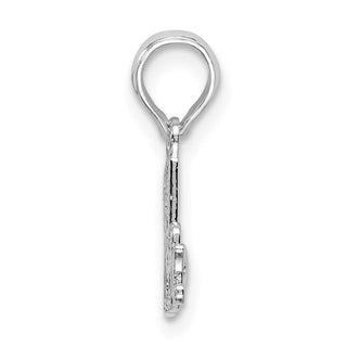 Sterling Silver Polished #1 MOM Script Pendant