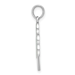 Sterling Silver Polished Enameled Shamrock Pendant