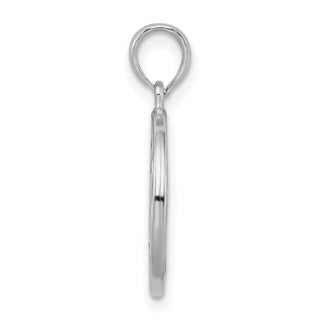 Sterling Silver Polished Reversible Enameled Ohm/Lotus Pendant
