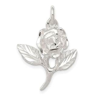 Sterling Silver Rose Flower Pendant QC1076