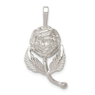 Sterling Silver Rose Flower Pendant QC1082