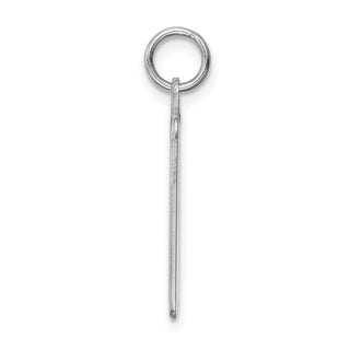 Sterling Silver Pink Birth Certificate Polished Front/Satin Back Charm