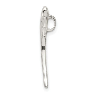 Sterling Silver Polished Dragonfly Chain Slide Pendant