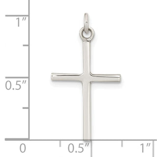 Sterling Silver Polished Cross Charm QC11105