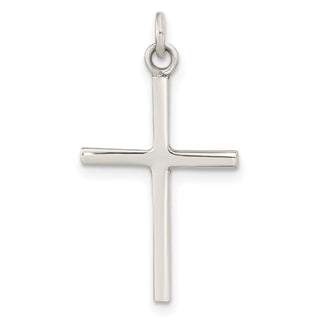Sterling Silver Polished Cross Charm QC11105