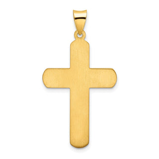 Sterling Silver Gold-tone Polished Solid Cross Pendant QC11123