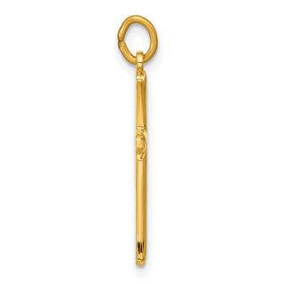 Sterling Silver Gold-plated w/ Pointed Ends Cross Pendant