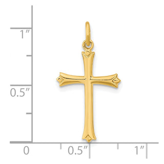 Sterling Silver Gold-plated w/ Pointed Ends Cross Pendant