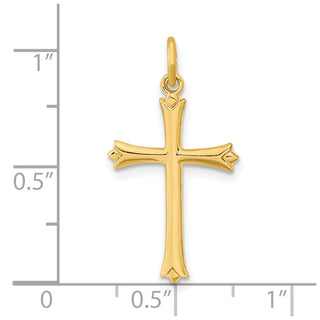 Sterling Silver Gold-plated w/ Pointed Ends Cross Pendant