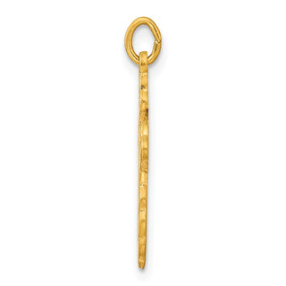 Sterling Silver Gold-tone Polished Solid Miraculous Symbols Cross Pendant