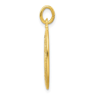 Sterling Silver Gold-tone Polished Solid Miraculous Medal Pendant QC11190