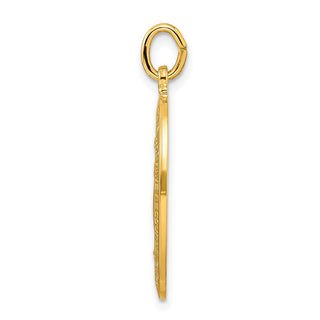 Sterling Silver Gold-tone Polished Solid Miraculous Medal Pendant QC11191